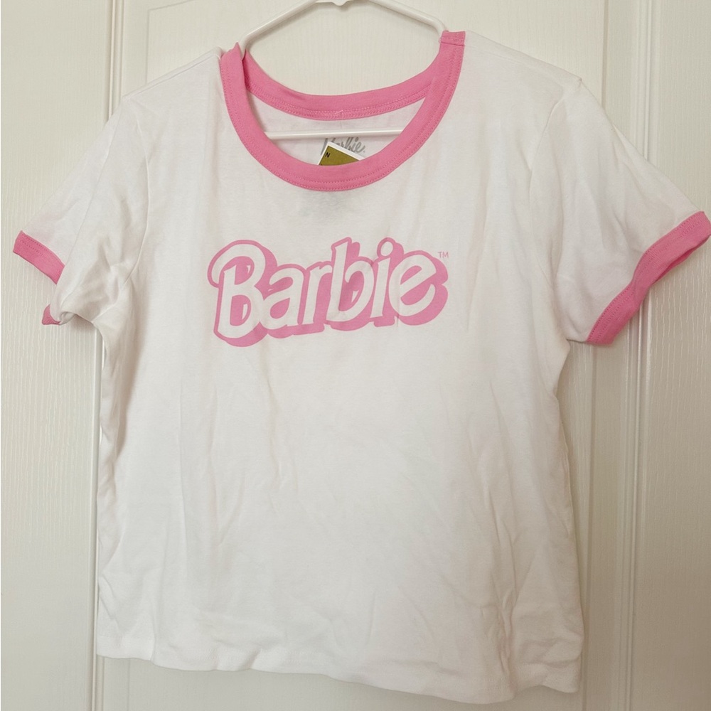 Barbie Tight Fitting Graphic T-Shirt Crop Top